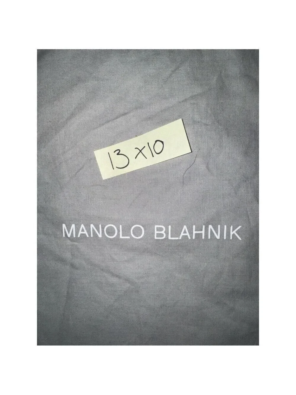 Manolo Blahnik Grey One Size Dust Bag Storage Pouch 13x10